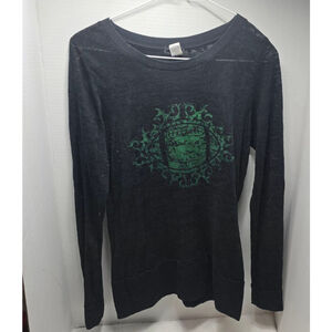Women's Blue84 Long Sleeve Tee M Black Green Football Graphic